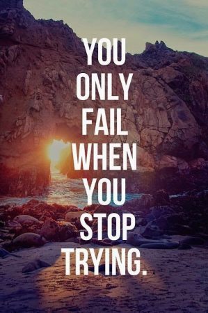 Only fail when you stop trying