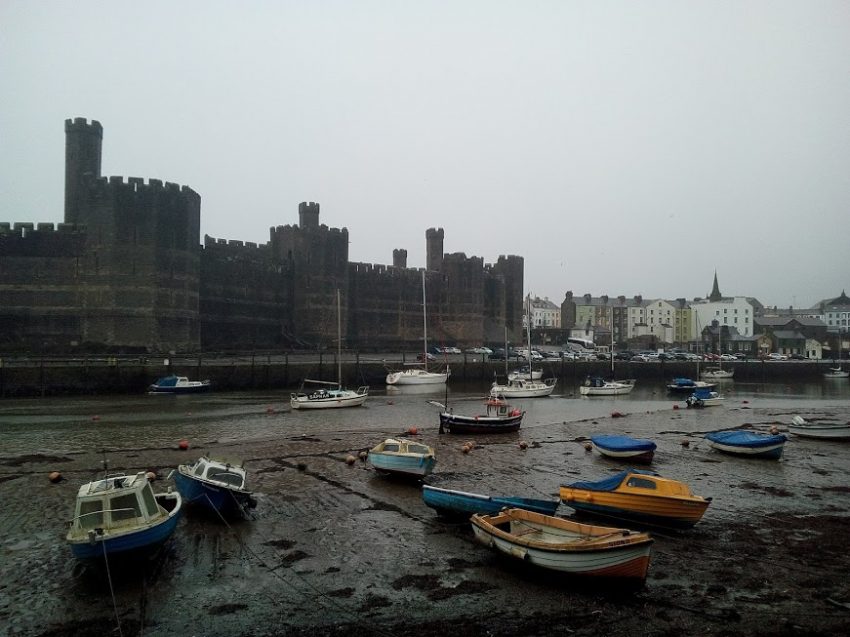 castle of Caernarfon in Wales